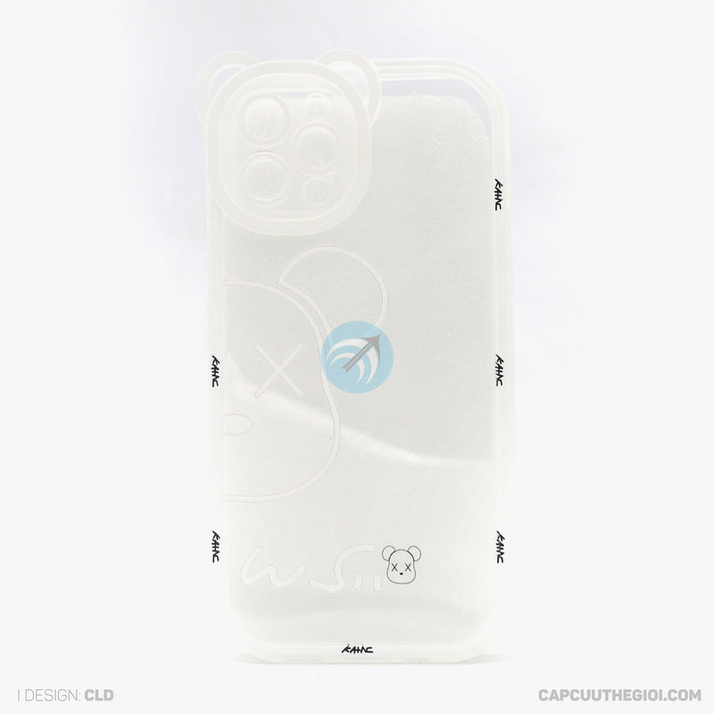 Ốp lưng IPHONE 12 PRO lưng trong in hình cute có tai mèo