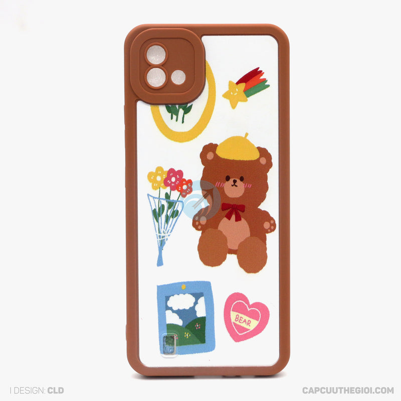 Ốp lưng REALME C20 tpu vuông màu in hình cute bảo về camera