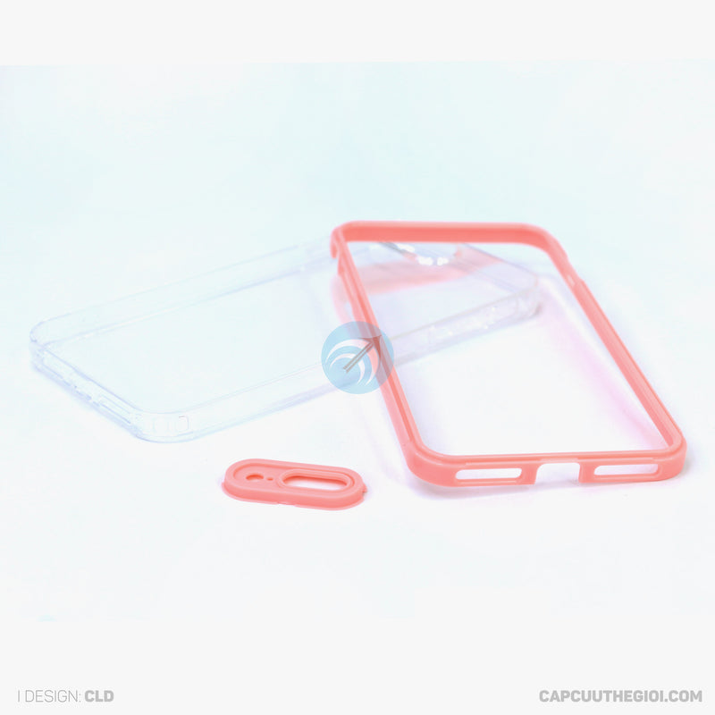 Ốp lưng IPHONE 7+/8+ trong tách viền màu