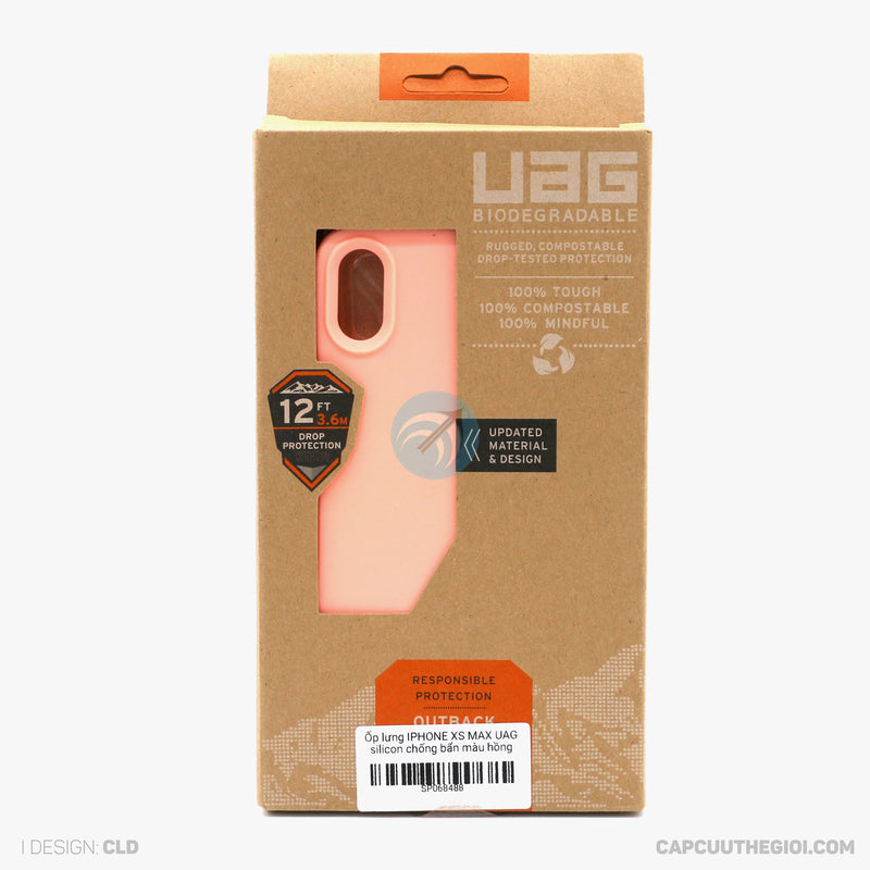 Ốp lưng IPHONE XS MAX UAG silicon chống bẩn màu hồng