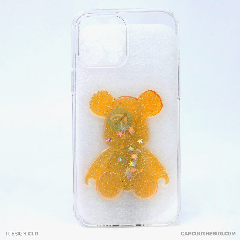 Ốp lưng IPHONE 13 PRO MAX trong hình gấu kim tuyến