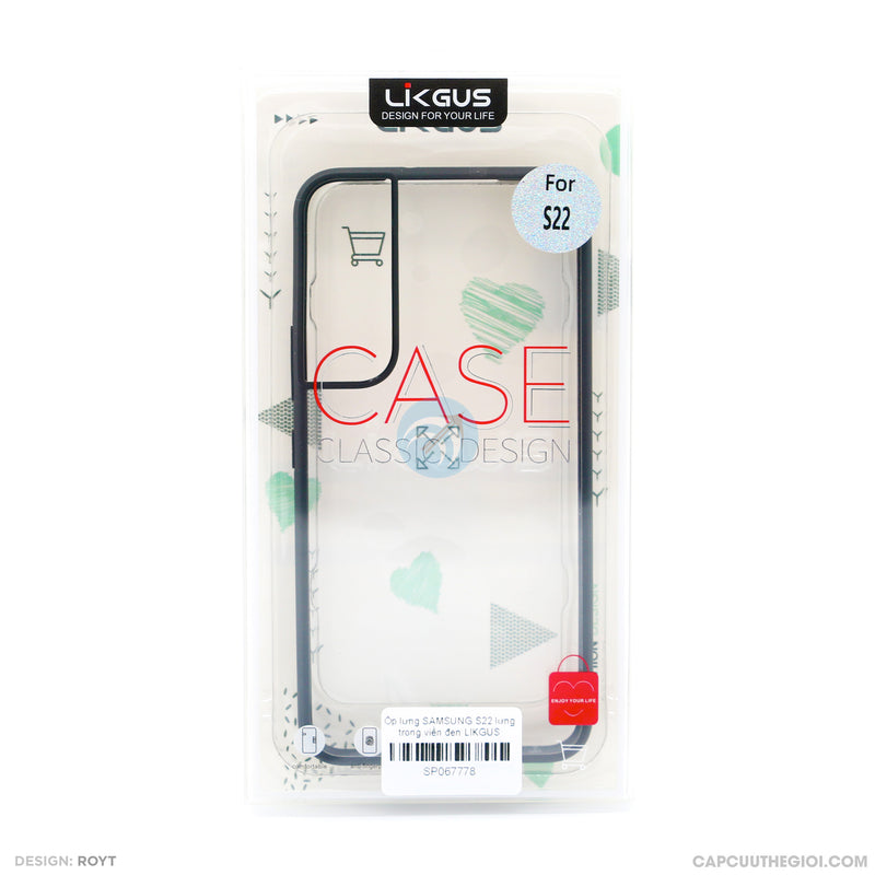 Ốp lưng SAMSUNG S22 lưng trong viền đen LIKGUS