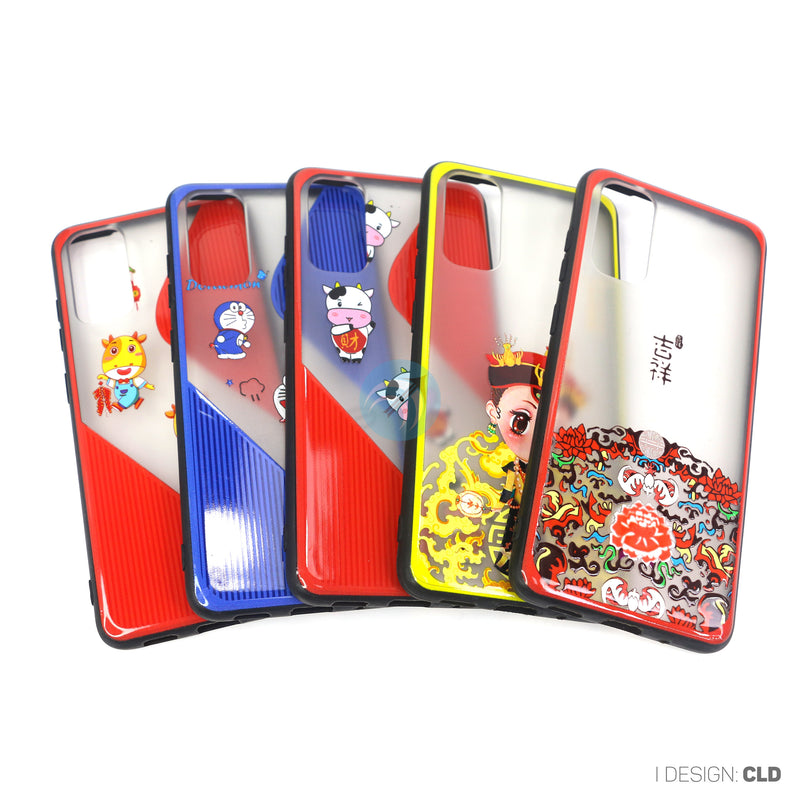 ỐP LƯNG ĐIỆN THOẠI SAMSUNG S20 NHÁM HÌNH VIỀN MÀU