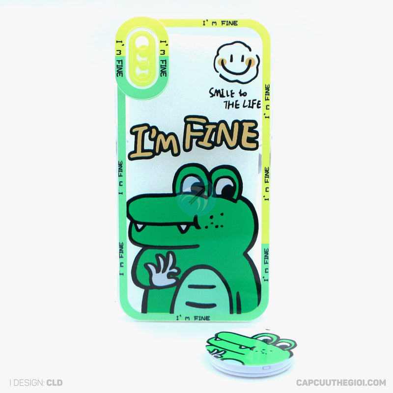 ỐP LƯNG IPHONE X/XS TRONG IN HÌNH KÈM POD