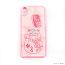 Ốp lưng IPHONE XS MAX lưng da hình mèo thần tài