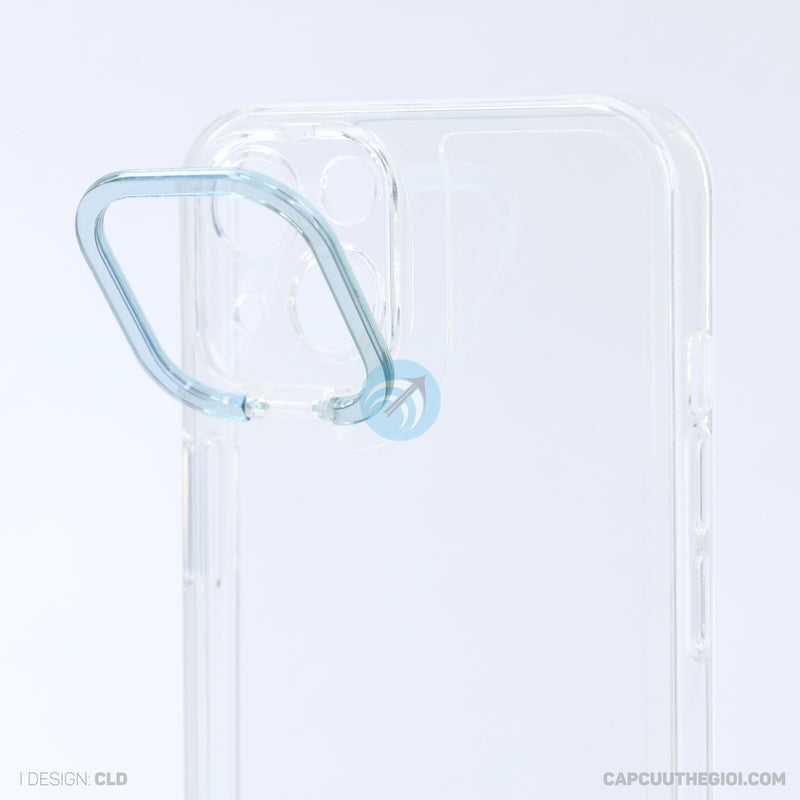 Ốp lưng IPHONE 13 6.1 trong viền camera màu xanh biển REALSKY