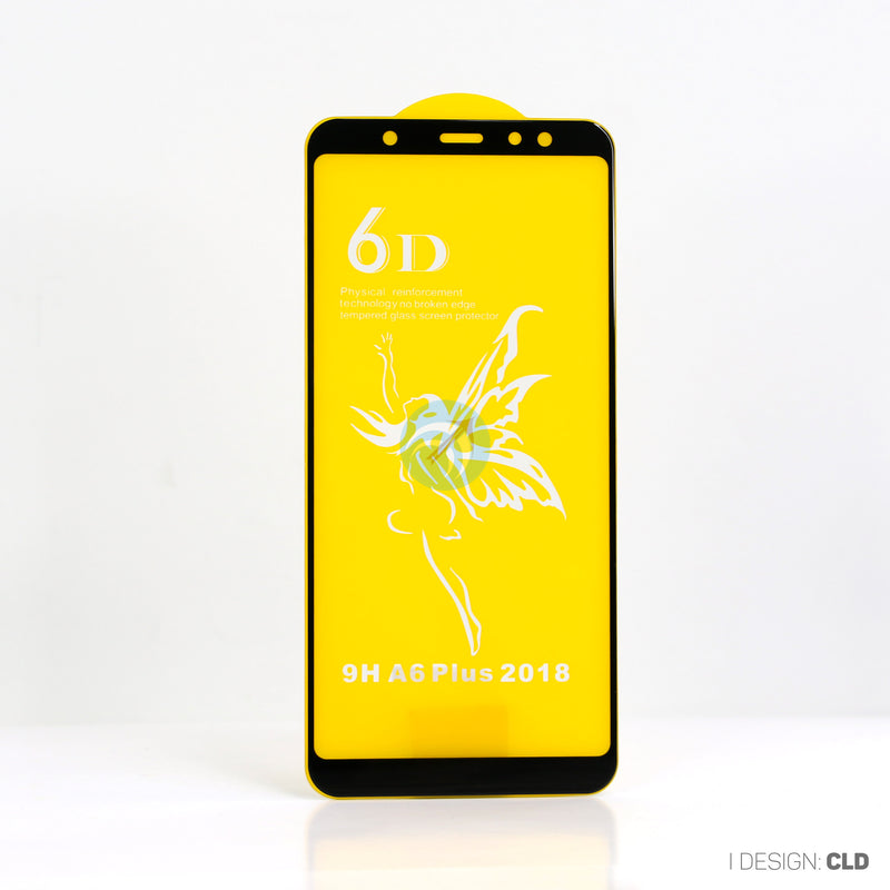 KÍNH CƯỜNG LỰC ĐIỆN THOẠI SAMSUNG A6 PLUS 2018 ĐEN FULL (THIÊN THẦN)