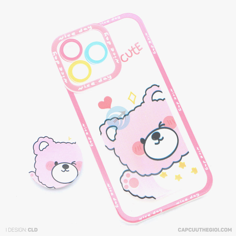 ỐP LƯNG IPHONE 13 PRO TRONG IN HÌNH KÈM POD