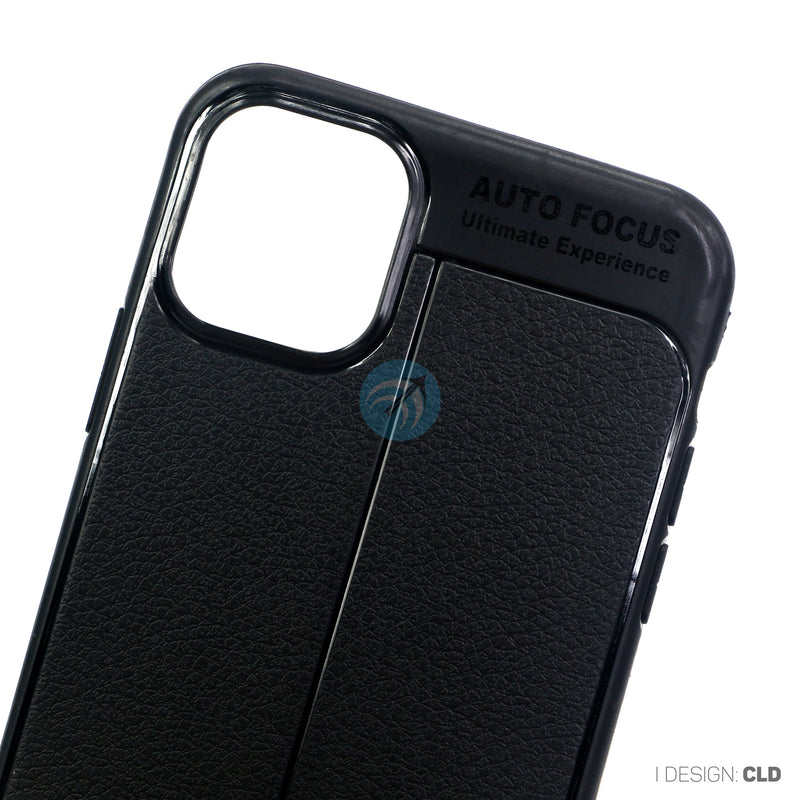 ỐP LƯNG DA ĐIỆN THOẠI IPHONE 11 PRO MAX 6.5 AUTO DẺO ĐEN