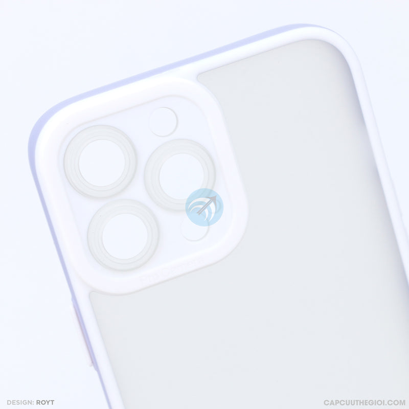 Ốp lưng IPHONE 13 PRO MAX lưng nhám viền kẻ
