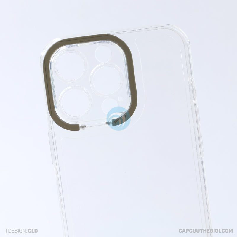 Ốp lưng IPHONE 13 PRO trong viền camera màu đen REALSKY