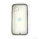 ỐP LƯNG ĐIỆN THOẠI IPHONE 11 6.1 LIKGUS DẺO TRONG VIỀN VÀNG