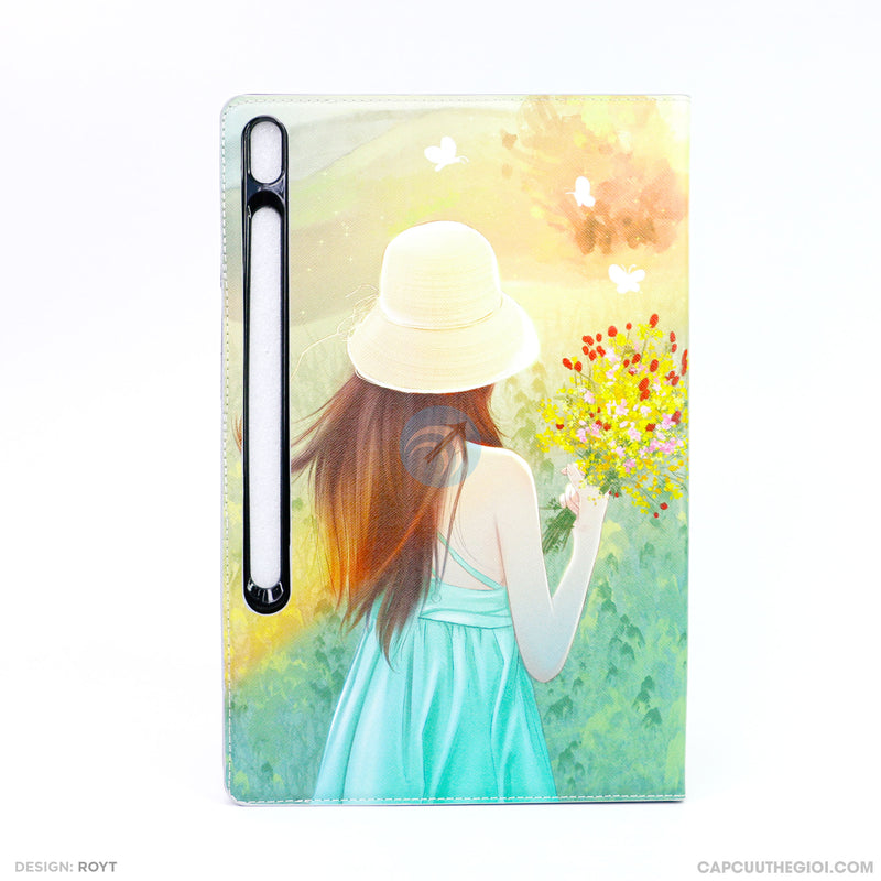Bao da máy tình bảng SAMSUNG TAB S7 FE hình hộp vàng