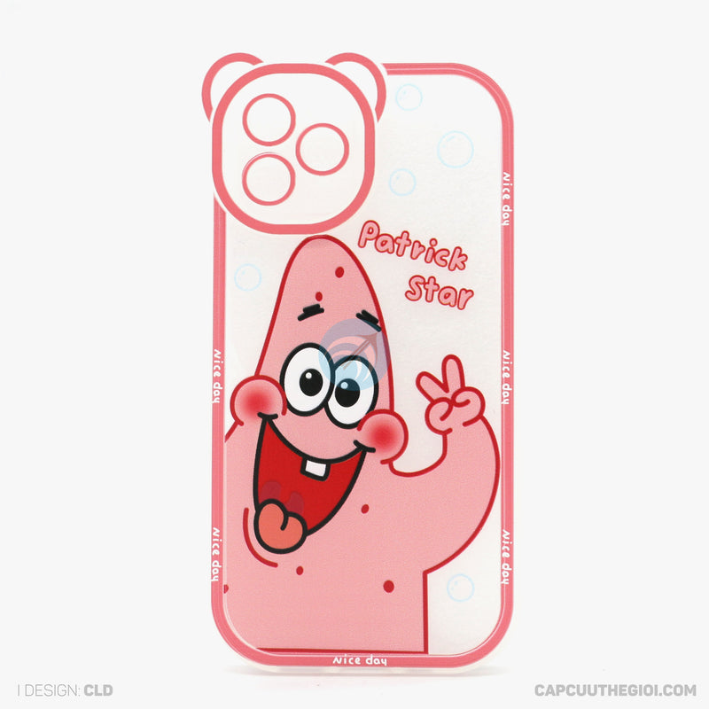 Ốp lưng IPHONE 12 PRO lưng trong in hình cute có tai mèo