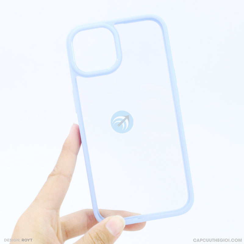 Ốp lưng IPHONE 13 6.1 lưng trong viền xanh biển LIKGUS