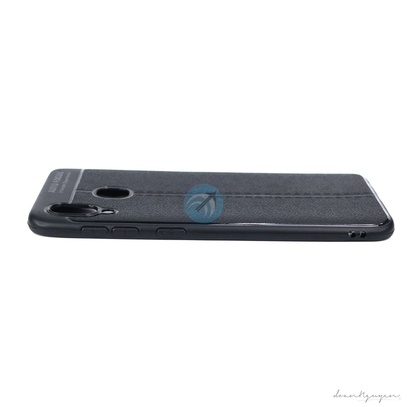 ỐP LƯNG DA ĐIỆN THOẠI SAMSUNG A30 AUTO DẺO ĐEN