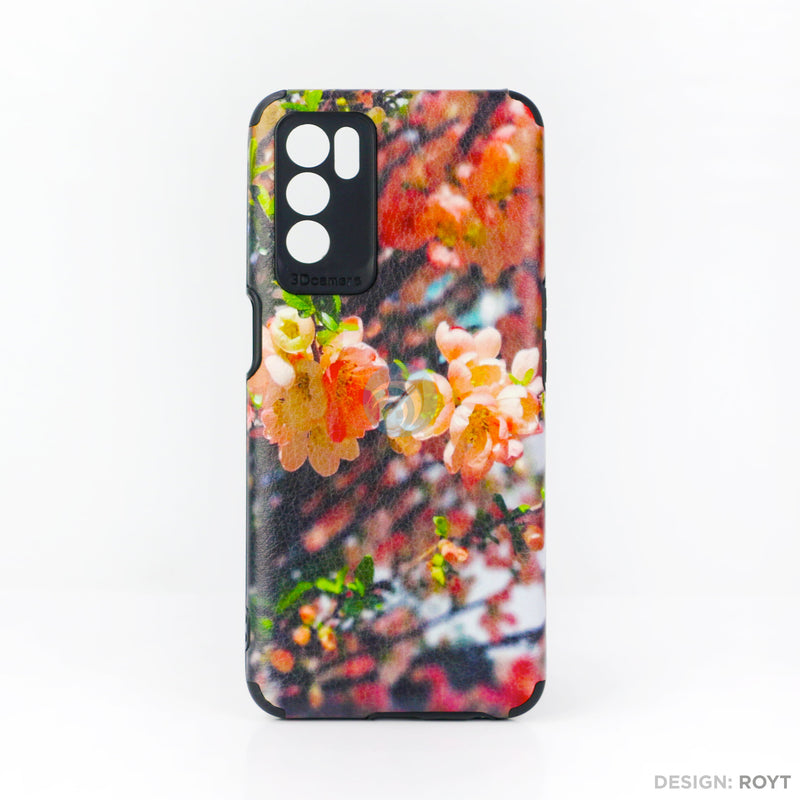 Ốp lưng OPPO A16 IMD da chống sốc hình hoa