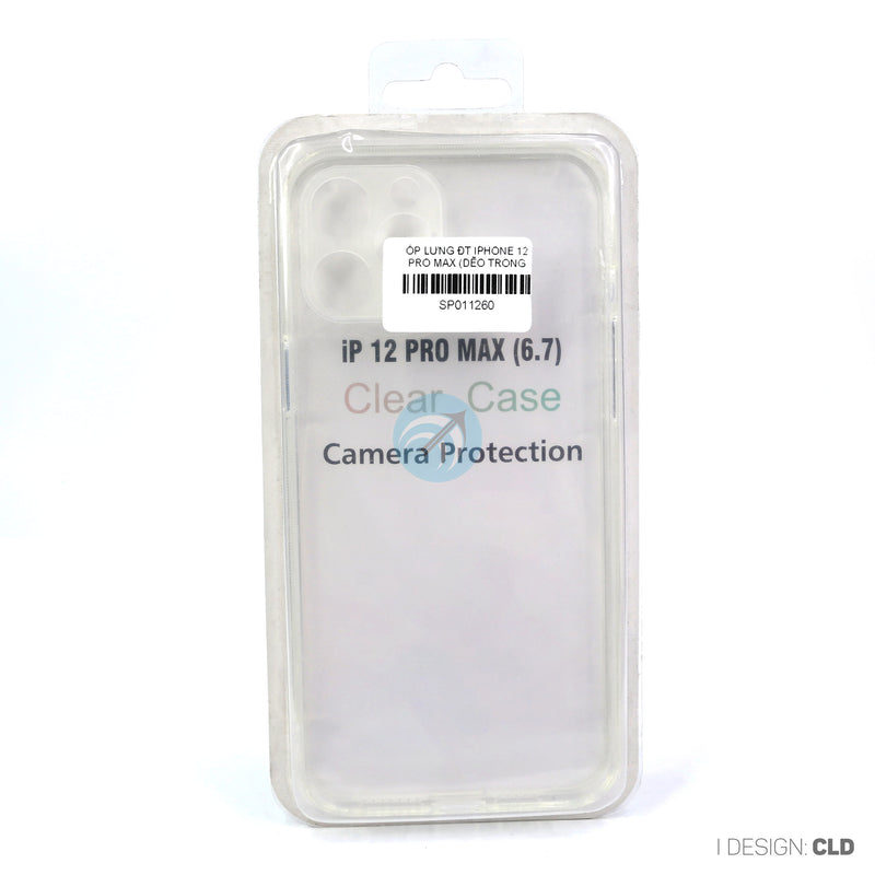 ỐP LƯNG ĐT IPHONE 12 PRO MAX (DẼO TRONG BẢO VỆ CAMERA)