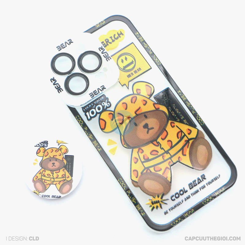 ỐP LƯNG IPHONE 13 PRO TRONG IN HÌNH KÈM POD