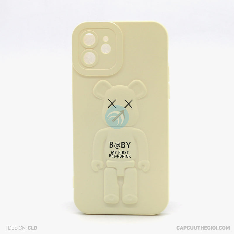 Ốp lưng IPHONE 12 6.1 gấu nổi đứng BABY silicon màu