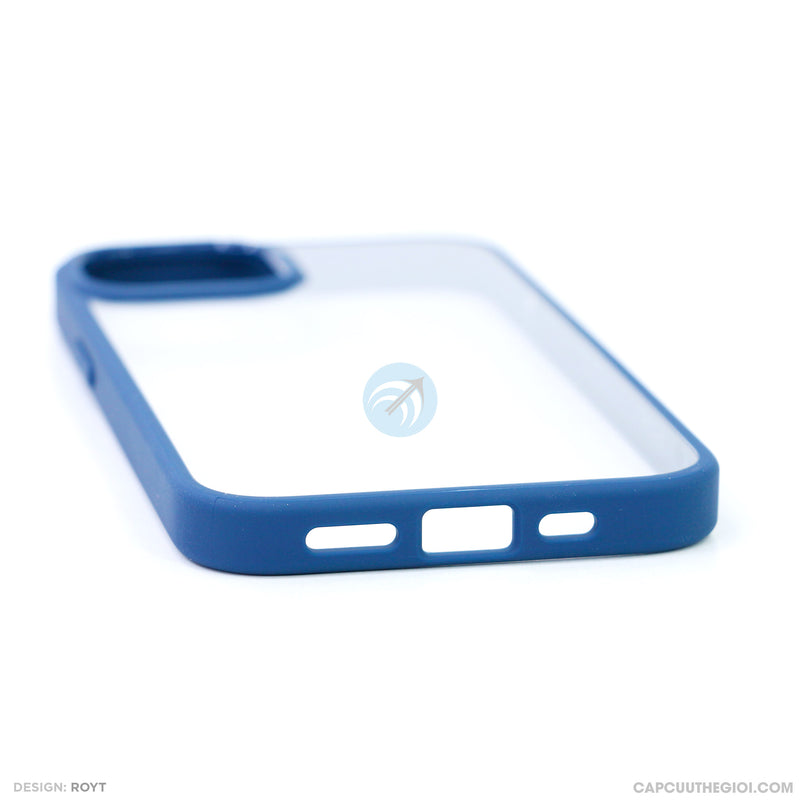 Ốp lưng IPHONE 13 6.1 lưng trong viền xanh dương LIKGUS