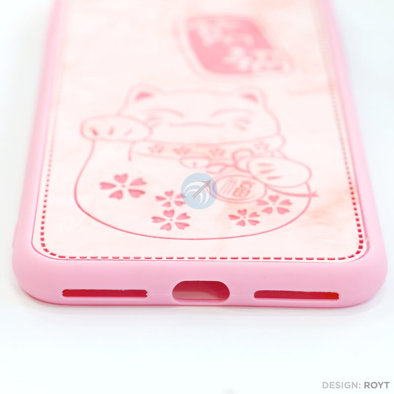 Ốp lưng IPHONE 7+/8+ lưng da hình mèo thần tài