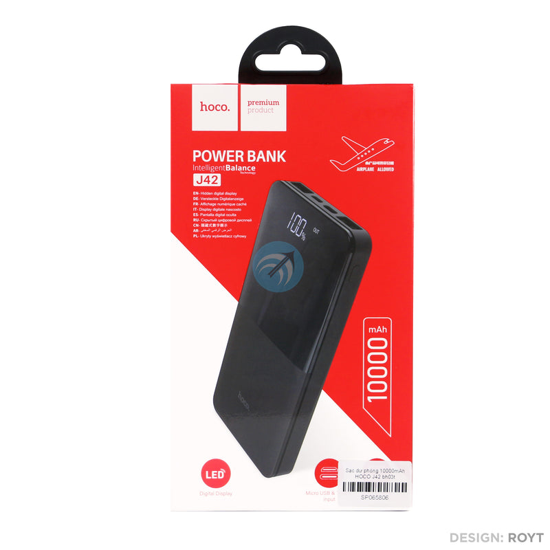 Sạc dự phòng 10000mAh HOCO J42 bh03t