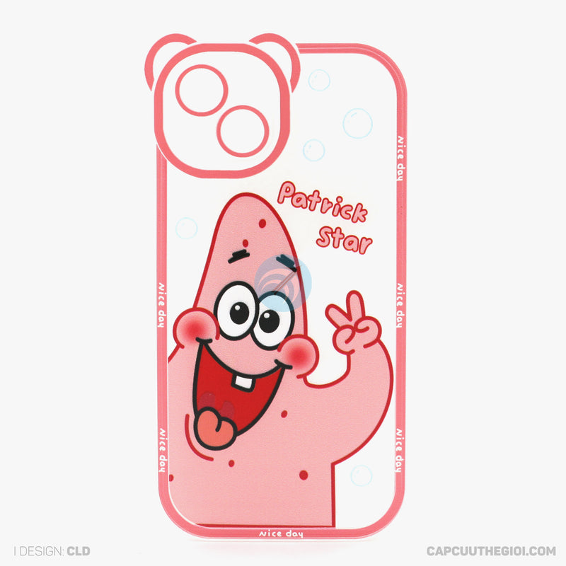 Ốp lưng IPHONE 13 6.1 lưng trong in hình cute có tai mèo