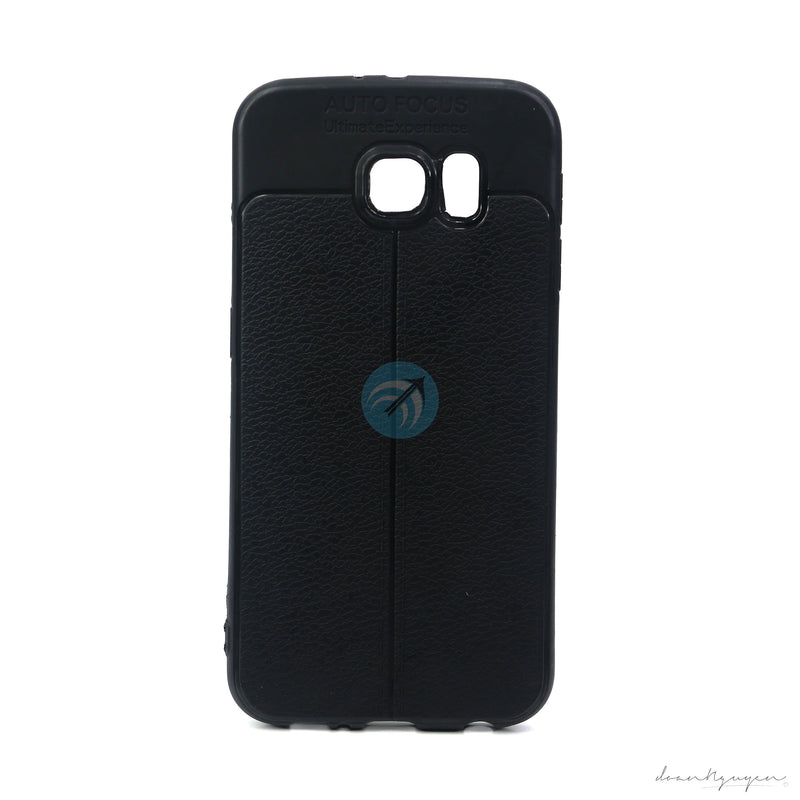ỐP LƯNG DA ĐIỆN THOẠI SAMSUNG S6 AUTO DẺO ĐEN