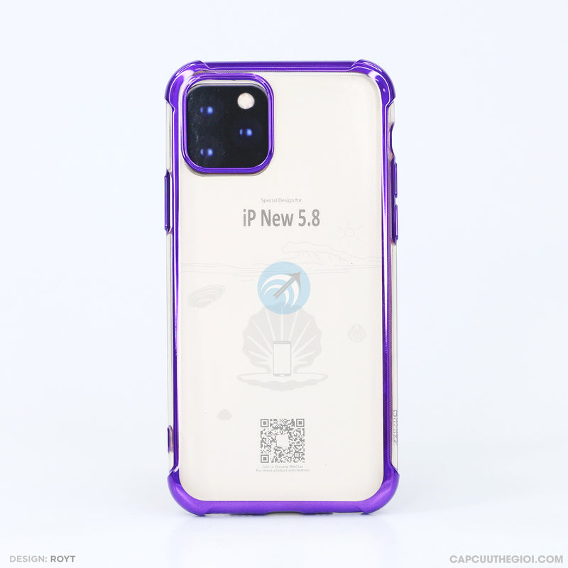 Ốp lưng IPHONE 11 PRO dẻo trong si viền VUCASE hộp vàng