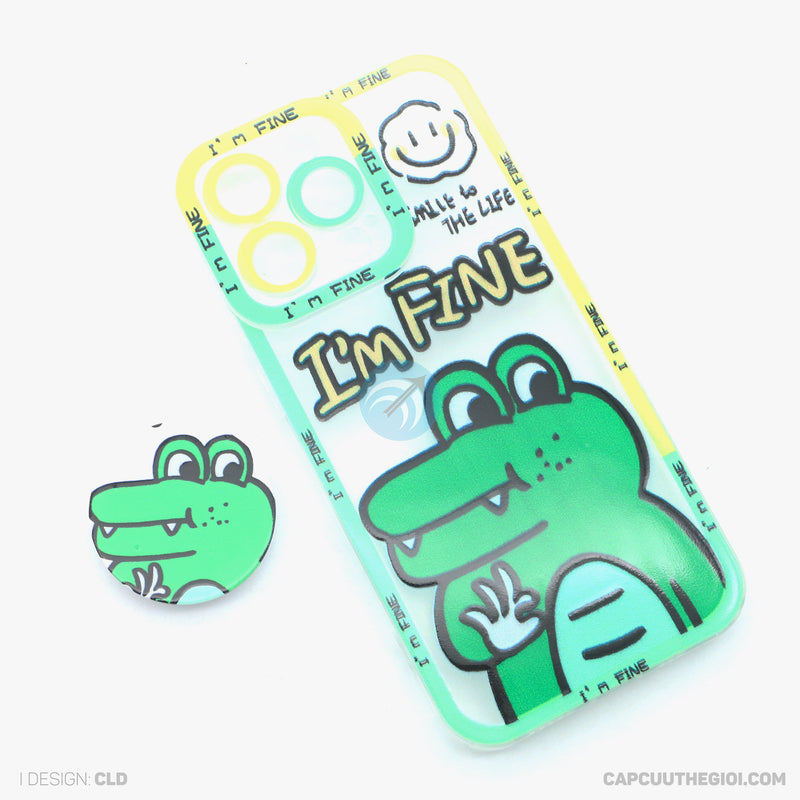 ỐP LƯNG IPHONE 13 PRO TRONG IN HÌNH KÈM POD