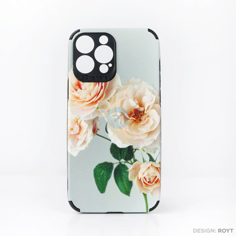 Ốp lưng IPHONE 13 PRO MAX IMD da chống sốc hình hoa