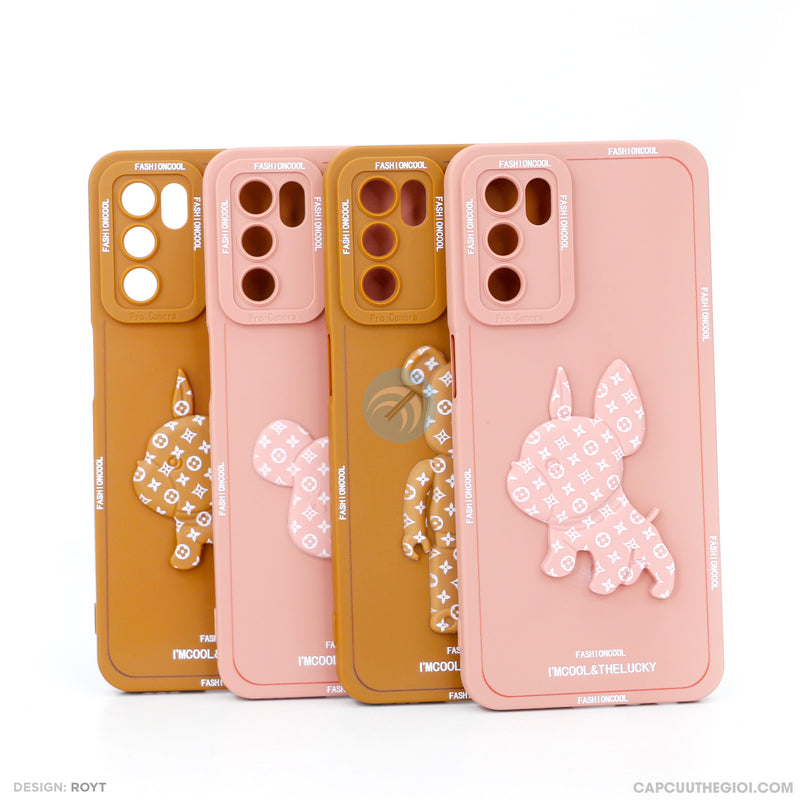 Ốp lưng OPPO A16 dẻo màu hình gấu nổi