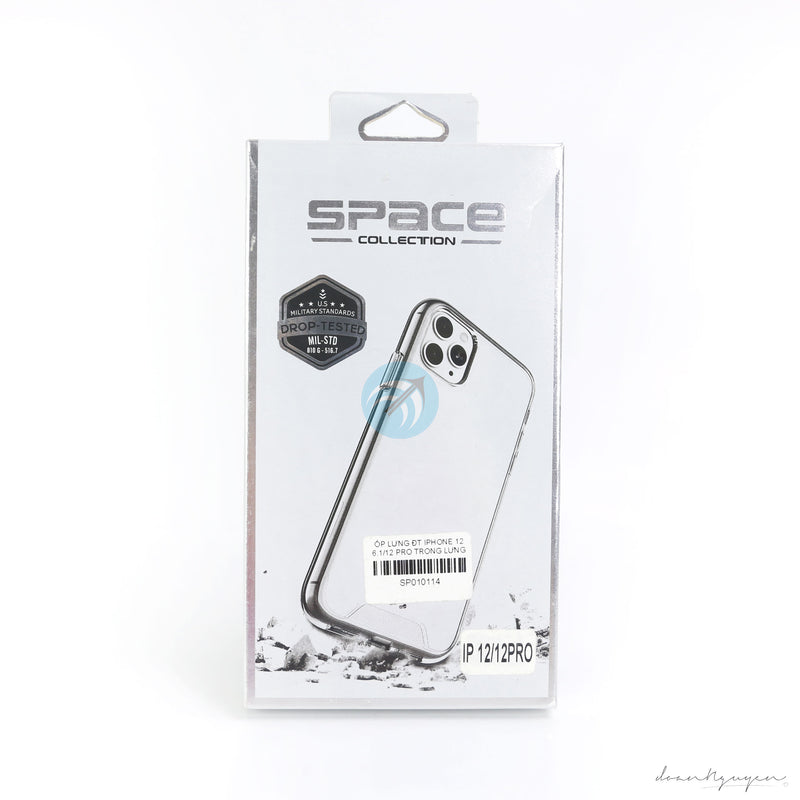 ỐP LƯNG ĐT IPHONE 12 6.1/12 PRO TRONG LƯNG CỨNG VIỀN DẼO SPACE