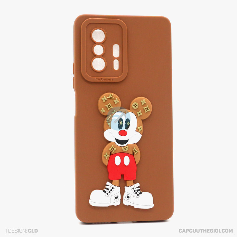 Ốp lưng MI 11T silicon màu hình nổi