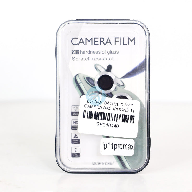 Dán bảo vệ CAMERA màu bạc IPHONE 11 PRO MAX (FILM 3 mắt)
