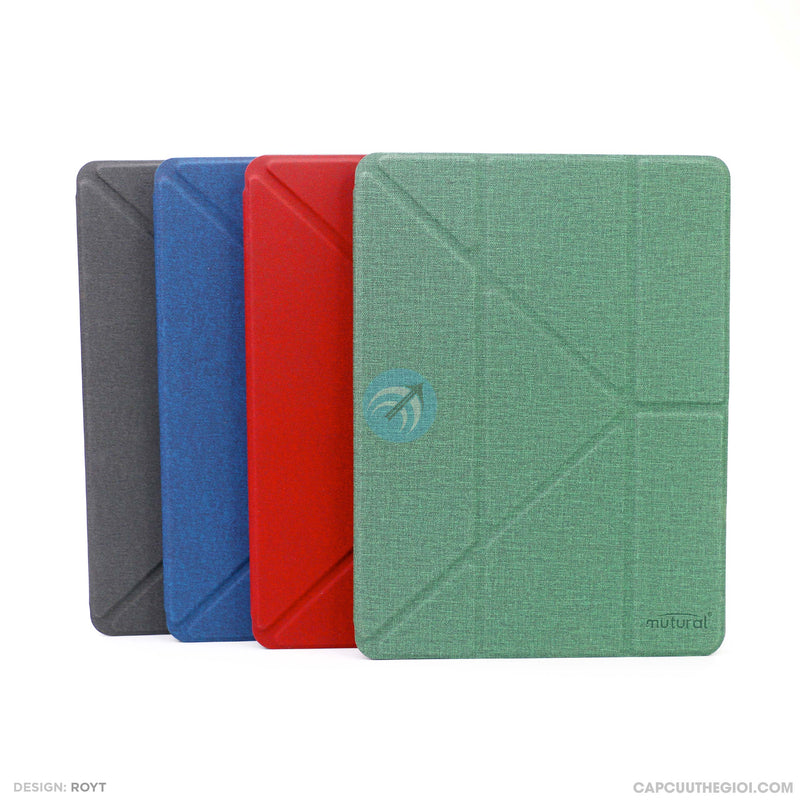 Bao da IPAD 10.2 2020 2021 tam giác vải màu ( MUTURAL )