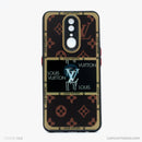 ỐP LƯNG OPPO F11 NHỰA CỨNG VIỀN ĐEN LƯNG IN LOGO LV