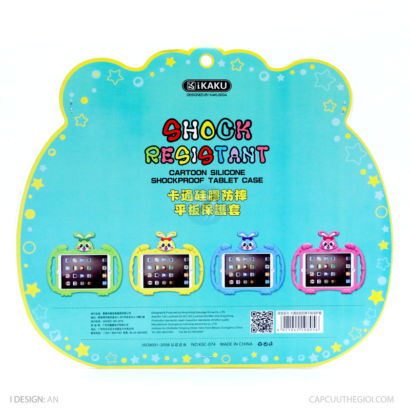 ỐP IPAD 10.2/ 10.5 2019 SILICON MỀM CHỐNG RƠI HÌNH THỎ MÀU VÀNG KAKU KSC-074 MENGCHONG