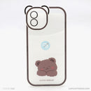 Ốp lưng IPHONE 12 6.1 lưng trong in hình cute có tai mèo