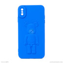 ỐP lưng IPHONE XS MAX hình nổi gấu đứng màu xanh