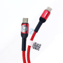 Cáp Pisen Dual Type-C (Type-C to Type-C) Wine Glass Style Data 1000mm, 60W (LS-TC05-1000), Đỏ + đen