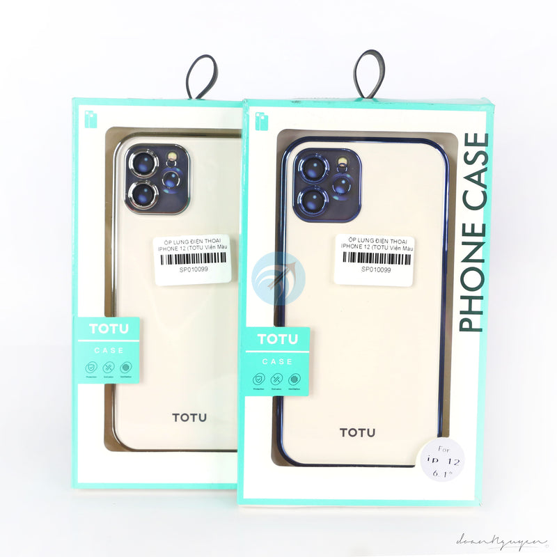 ỐP LƯNG ĐIỆN THOẠI IPHONE 12 (TOTU Viền Màu Bảo Vệ Camera)