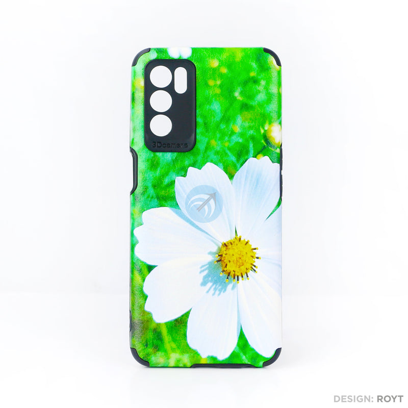 Ốp lưng OPPO A16 IMD da chống sốc hình hoa