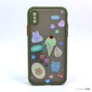 ỐP LƯNG ĐIỆN THOẠI IPHONE X NHÁM HÌNH VIỀN MÀU