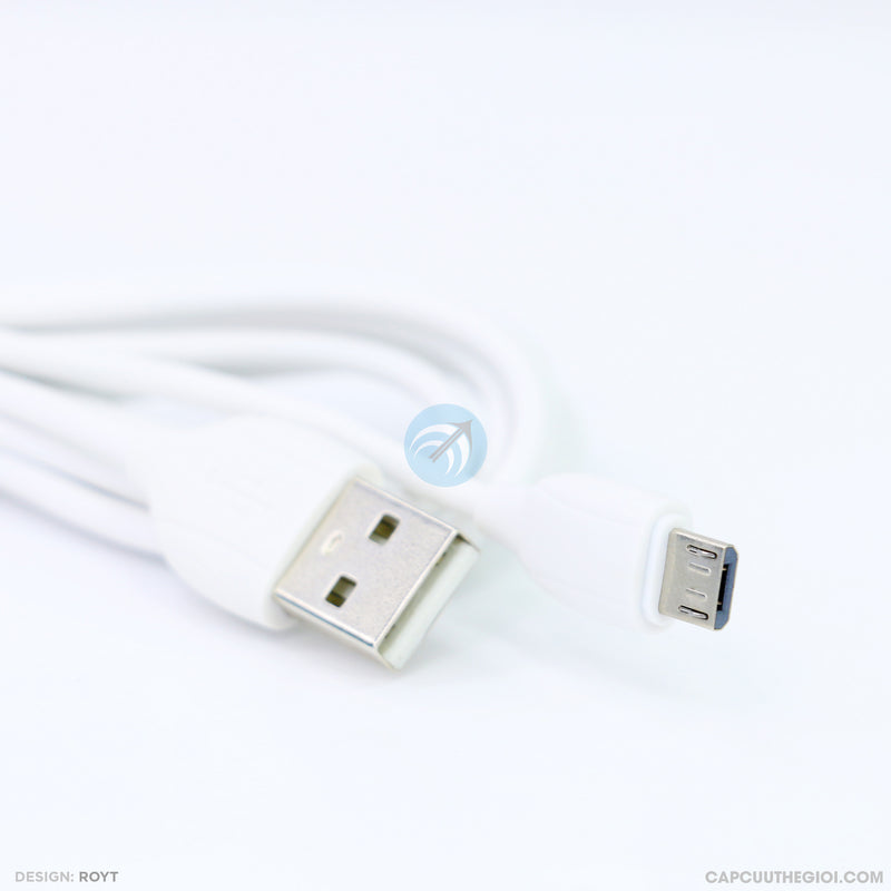 Cáp sạc usb to micro 2 mét 2.4A màu trắng BOROFONE BX19 bao test 1 tuần