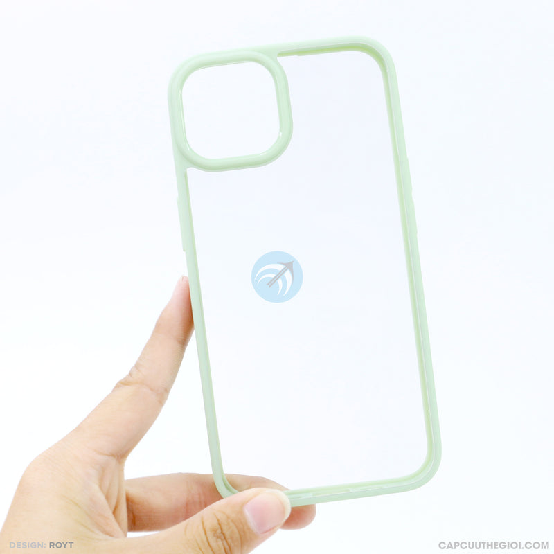 Ốp lưng IPHONE 13 6.1 lưng trong viền xanh lá LIKGUS