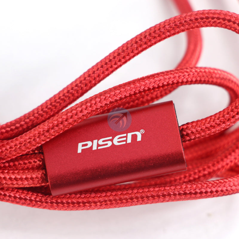 CÁP SẠC PISEN USB => ( MICRO, TYPE C, LIGHTNING) 1,2M (LS-AP06-1200) BH12T