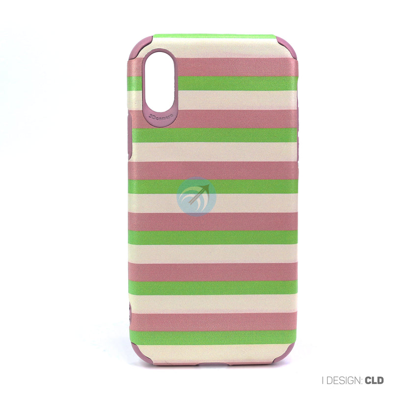 ỐP LƯNG ĐT IPHONE X/XS PHỐI MÀU KẺ SỌC