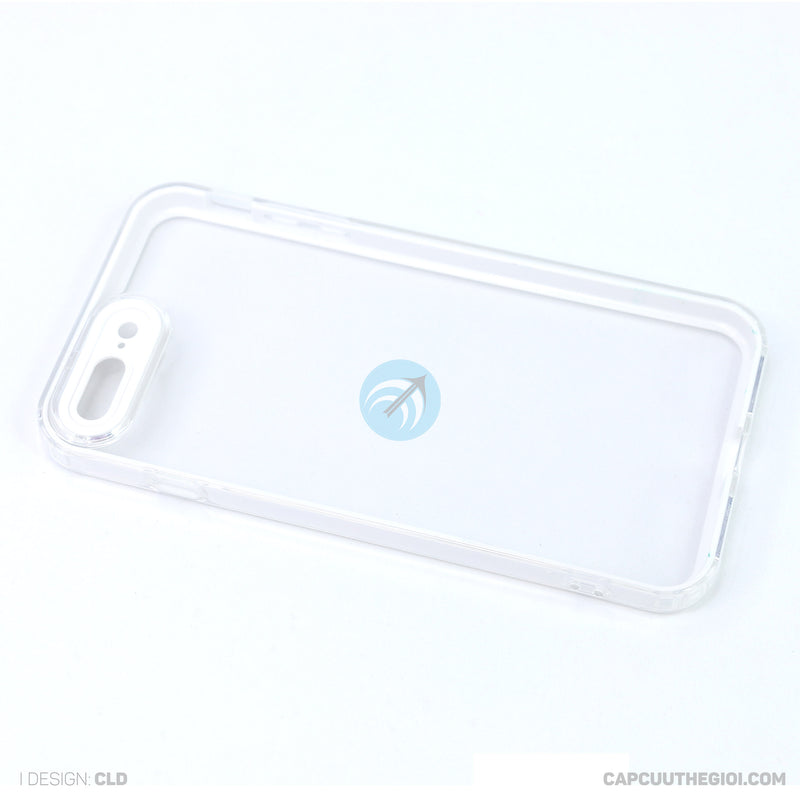 Ốp lưng IPHONE 7+/8+ trong tách viền màu